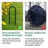 Trampoline Stakes Anchors High Wind Heavy Duty 12inch U Type Safety Trampoline Wind Stakes Galvanized Steel (4Pcs, Black) view 3