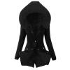 TIMIFIS Puffer Jacket Womens Plus Size Thick Coats Chunky Lined Overcoats Solid Zipper Winter Outerwear with Fur Hood view 1
