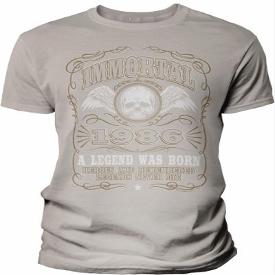 1986 Birthday Shirt for Men - Immortal 1986 A Legend was Born - 40th Birthday Gift - F/Sand-004-4X