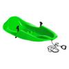 Era 38-inch Megablitzen Adventurer Sled with Hand Brakes and Tow Rope  1 Rider Kids' Plastic Toboggan, Green view 1