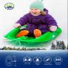 Era 38-inch Megablitzen Adventurer Sled with Hand Brakes and Tow Rope  1 Rider Kids' Plastic Toboggan, Green view 2