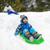 Era 38-inch Megablitzen Adventurer Sled with Hand Brakes and Tow Rope  1 Rider Kids' Plastic Toboggan, Green view 3