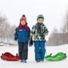 Era 38-inch Megablitzen Adventurer Sled with Hand Brakes and Tow Rope  1 Rider Kids' Plastic Toboggan, Green view 4