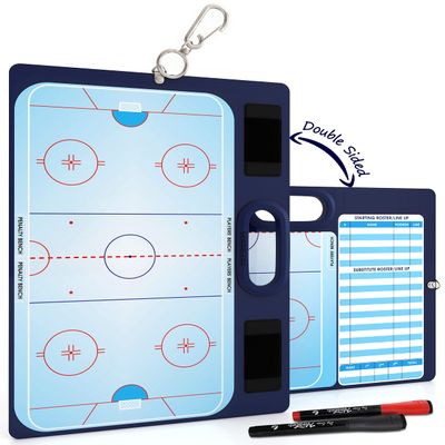 Hockey Dry Erase Board for Coaches 15x10.5 Inch Double Sided Whiteboard Coaching Board Equipment Includes 2 White Board Markers for The Hockey Accessories Making it The Perfect Coach Gifts