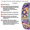 Country Brook Design - Yellow Boho Mandala Polyester Webbing (5/8 Inch, 5 Yards) view 3