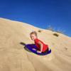 Era 26-inch Avalanche Adventurer Sled  1 Rider Kids' Plastic Saucer for Year-Round Fun on Sand and Grass Hills, Blue view 2