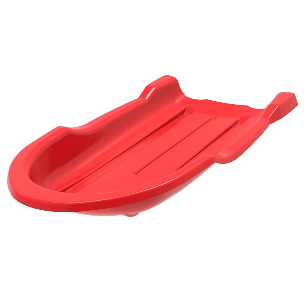 Era 46-inch Torpedo Adventurer Sled with Open Back  1-2 Rider Plastic Toboggan, Red
