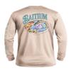 Fishing Shirts for Men,UPF50 Sun Protection Long Sleeve,Quick Dry Dri Fit Apparel, Wicking Rash Gaurd, Fishing Clothes- Unisex Trout (Large, Beige) view 1