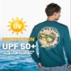 Fishing Shirts for Men,UPF50 Sun Protection Long Sleeve,Quick Dry Dri Fit Apparel, Wicking Rash Gaurd, Fishing Clothes- Unisex Trout (Large, Beige) view 3