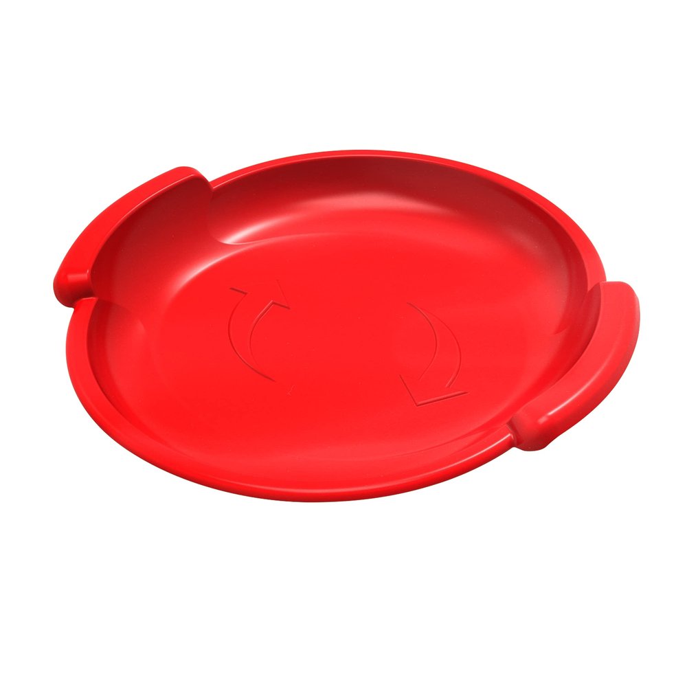 Era 24-inch Spiral Adventurer Sled 1 Rider Kids' Plastic Saucer for Year-Round Fun on Snow and Sand, Red
