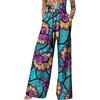 African Pants for Women Ankara Print Long Pants with Sashes High Waist Plus Size 4XL 618 view 1