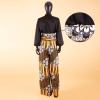 African Pants for Women Ankara Print Long Pants with Sashes High Waist Plus Size XL 618 view 3