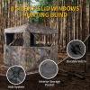 FUNHORUN Hunting Blind 360 Degree See Through Ground Blind with Chair and Carrying Bag, 2/3 Person Pop Up Camouflage Tent Portable Concealed Shelter view 4