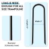 Trampoline Stakes High Wind 12 inch, Heavy Duty Trampoline Anchors 8pcs with T-Hook, U Shape Galvanized Steel Wind Stakes for Trampoline (Black U Type 8pcs) view 2