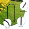 Trampoline Stakes High Wind 12 inch, Heavy Duty Trampoline Anchors 8pcs with T-Hook, U Shape Galvanized Steel Wind Stakes for Trampoline (Black U Type 8pcs) view 4