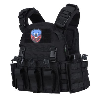 MGFLASHFORCE Tactical Vest Molle Airsoft Vest for Men (Black)