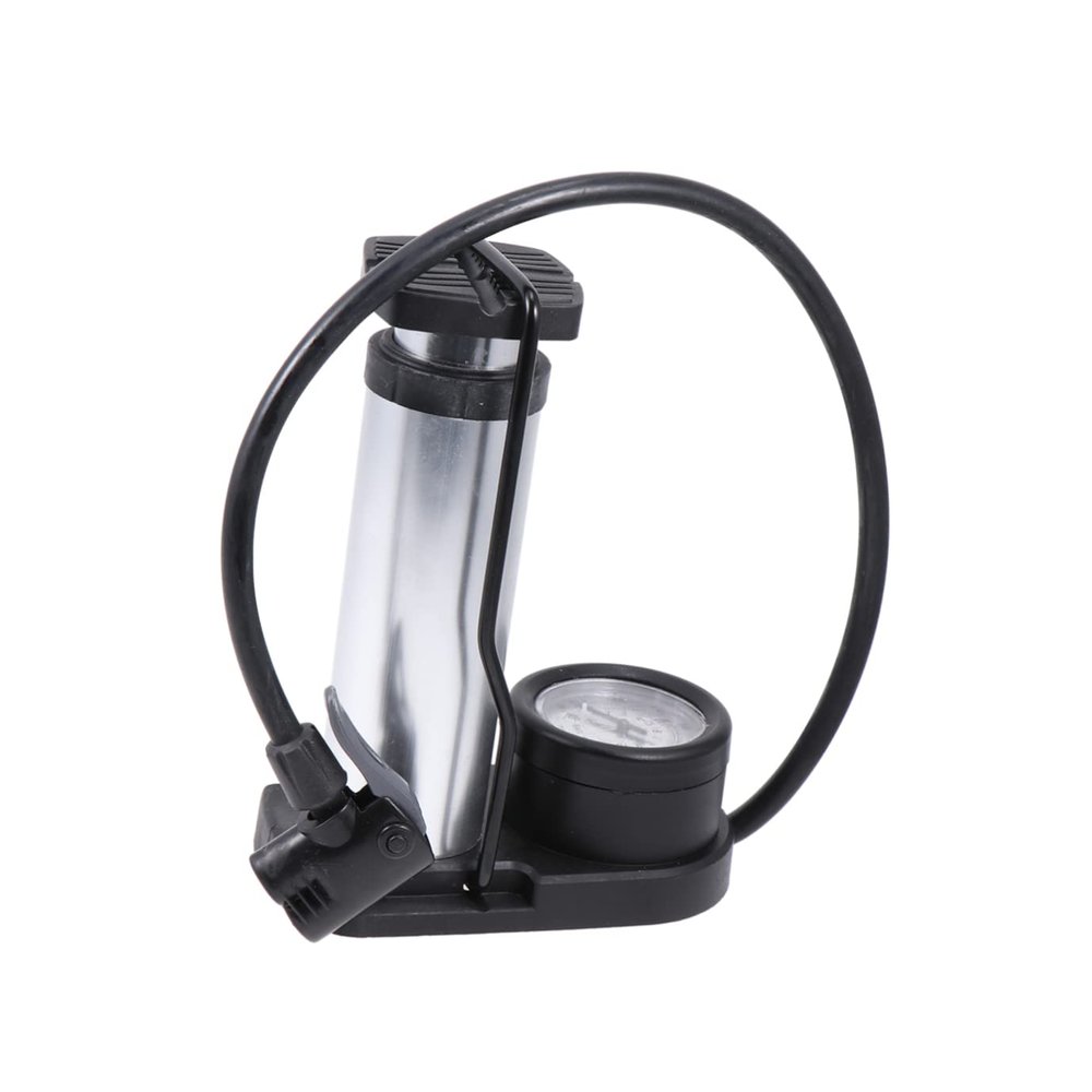 Mini Foot Pump Inflator for Bike Tire High-Pressure Floor Pump Barometer Universal USA and French Valves Lightweight and Portable