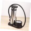 Mini Foot Pump Inflator for Bike Tire High-Pressure Floor Pump Barometer Universal USA and French Valves Lightweight and Portable view 2