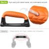 SELEWARE Push Up Bars Parallettes bars Pushup Stands with Soft Rubber Covered Handle Provide Comfortable Grip Fit for Floor Workouts Calisthenics Strength Training Pushups Black & Orange view 3
