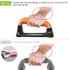 SELEWARE Push Up Bars Parallettes bars Pushup Stands with Soft Rubber Covered Handle Provide Comfortable Grip Fit for Floor Workouts Calisthenics Strength Training Pushups Black & Orange view 4