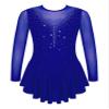 CHICTRY Girls Figure Ice Skating Dress Mesh Diamond Leotard Dance Dress Competition Gymnastics Costume Royal Blue 16 Years view 1