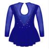 CHICTRY Girls Figure Ice Skating Dress Mesh Diamond Leotard Dance Dress Competition Gymnastics Costume Royal Blue 16 Years view 2