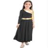 CHICTRY Girls Metallic Praise Dance Dress Long Sleeve Liturgical Worship Costume Church Robe Lyrical Dancewear Black 4 Years view 2