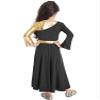 CHICTRY Girls Metallic Praise Dance Dress Long Sleeve Liturgical Worship Costume Church Robe Lyrical Dancewear Black 4 Years view 3