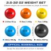 Hungdao 6 Pcs Weighted Plyo Training Balls Variable Plyo Weighted Balls Practice Weighted Baseball Weighted Ball Set for Throwing Pitching Power Improving Accessories, 6 Colors (3.5 to 32 Oz) view 2