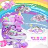 Unicorn Doll Kids Toddler Roller Skates for Girls,WESKIFAN Quad Skating Shoes with Shiny Light up Wheels&Adjustable Sizes Beginners rollerskates for Birthday Xmas Gifts,Patines para Nias Nios view 2
