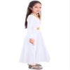 CHICTRY Girls Metallic Praise Dance Dress Long Sleeve Liturgical Worship Costume Church Robe Lyrical Dancewear White 10 Years view 2