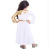 CHICTRY Girls Metallic Praise Dance Dress Long Sleeve Liturgical Worship Costume Church Robe Lyrical Dancewear White 10 Years view 3