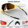 KAPVOE Polarized Cycling Glasses for Men Women Mountain Bike Sunglasses MTB Glasses TR90 Sport Sunglasses UV400 Protection Biking Bicycle Riding Running Triathlon Baseball Golf Cycle Goggles Red view 4