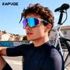 KAPVOE Polarized Cycling Glasses for Men Women Mountain Bike Sunglasses MTB Glasses TR90 Sport Sunglasses UV400 Protection Biking Bicycle Riding Running Triathlon Baseball Golf Cycle Blue view 2