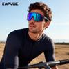 KAPVOE Polarized Cycling Glasses for Men Women Mountain Bike Sunglasses MTB Glasses TR90 Sport Sunglasses UV400 Protection Biking Bicycle Riding Running Triathlon Baseball Golf Cycle Goggles Blue view 2