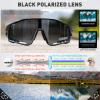 KAPVOE Polarized Cycling Glasses for Men Women Mountain Bike Sunglasses MTB Glasses TR90 Sport Sunglasses UV400 Protection Biking Bicycle Riding Running Triathlon Baseball Golf Cycle Goggles Blue view 3