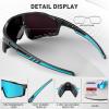 KAPVOE Polarized Cycling Glasses for Men Women Mountain Bike Sunglasses MTB Glasses TR90 Sport Sunglasses UV400 Protection Biking Bicycle Riding Running Triathlon Baseball Golf Cycle Goggles Blue view 4