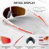 KAPVOE Polarized Cycling Glasses for Men Women Mountain Bike Sunglasses MTB Glasses TR90 Sport Sunglasses UV400 Protection Biking Bicycle Riding Running Triathlon Baseball Golf Cycle Red view 4