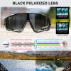 KAPVOE Polarized Cycling Glasses for Men Women Mountain Bike Sunglasses MTB Glasses TR90 Sport Sunglasses UV400 Protection Biking Bicycle Riding Running Triathlon Baseball Golf Cycle Goggles Green view 3