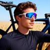 KAPVOE Polarized Cycling Glasses Men Women Mountain Bike Sunglasses MTB Glasses TR90 Sport Biking Sunglasses Bicycle Riding Goggles Road Cycling Running Golf Cycle Blue view 2