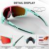 KAPVOE Polarized Cycling Glasses for Men Women Mountain Bike Sunglasses MTB Glasses TR90 Sport Sunglasses UV400 Protection Biking Bicycle Riding Running Triathlon Baseball Golf Cycle Goggles Red view 4