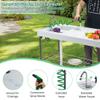 Dragosum Outdoor Sink Fish Cleaning Table Portable Camping Table with Faucet Hose Hook Up Grid Rack, Fish Fillet Camping Sink Table, Fish Cleaning Kit for Picnic Beach Patio view 3