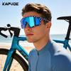 KAPVOE Polarized Cycling Glasses Men Women Mountain Bike Sunglasses MTB Glasses TR90 Sport Biking Sunglasses Bicycle Riding Goggles Road Cycling Running Golf Cycle Blue view 2