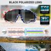 KAPVOE Polarized Cycling Glasses Men Women Mountain Bike Sunglasses MTB Glasses TR90 Sport Biking Sunglasses Bicycle Riding Goggles Road Cycling Running Golf Cycle Blue view 3
