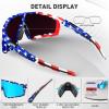 KAPVOE Polarized Cycling Glasses Men Women Mountain Bike Sunglasses MTB Glasses TR90 Sport Biking Sunglasses Bicycle Riding Goggles Road Cycling Running Golf Cycle Blue view 4