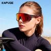 KAPVOE Polarized Cycling Glasses for Men Women Mountain Bike Sunglasses MTB Glasses TR90 Sport Sunglasses UV400 Protection Biking Bicycle Riding Running Triathlon Baseball Golf Cycle Red view 2