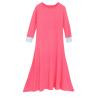 Muslim Islamic Baby Girls' Ramadan Abaya With Hijab Full Length Robe Burka Maxi Little Kid Toddler Baby Birthday Shirt (Hot Pink, 5-6 Years) view 2