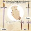 Queekay Wooden Sword Wall Mount Plaque Hanger for Katana Sword Display Stand for Wall Display Plaque with Hardware(Wood Color,Stylish) view 4