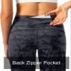Soothfeel Women's Joggers with Zipper Pockets High Waisted Athletic Workout Yoga Pants Joggers for Women Grey Camo view 3