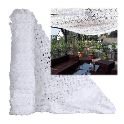 Camo Netting for Hunting, Military Net, Sunscreen Camouflage Net, Army Decoration, Camping, Car Cover, White Reinforced Camouflage Netting, Garden Pergola Patio Shade Net,White-7x8m(23*26.2ft)